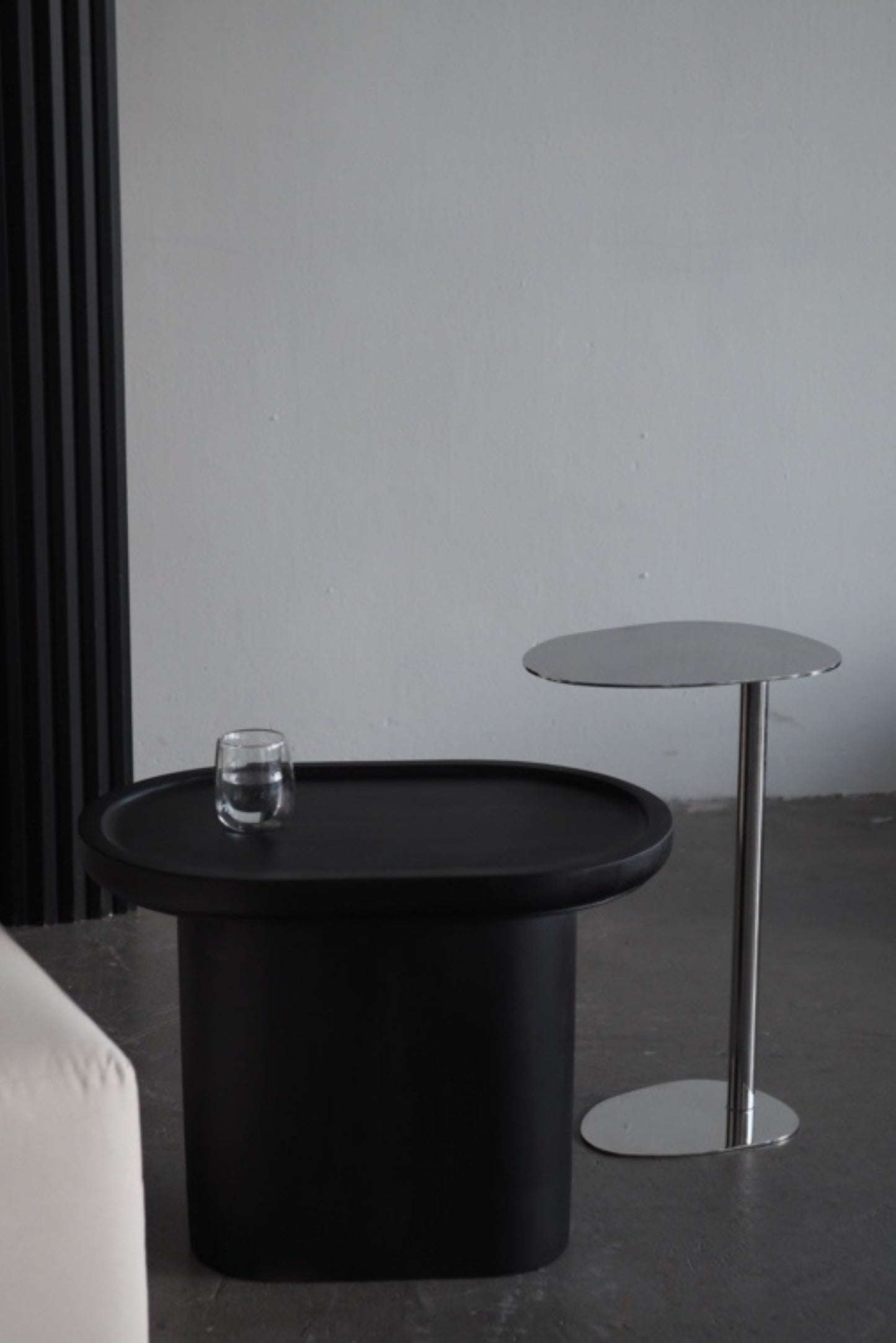 DRINK SATINE FINISHED METAL SIDE TABLE SMALL