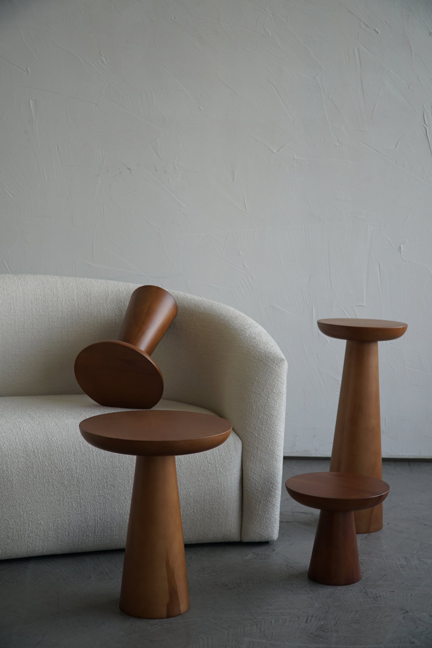 MUSHROOM SIDE TABLE-WALNUT COLOUR-NO:3