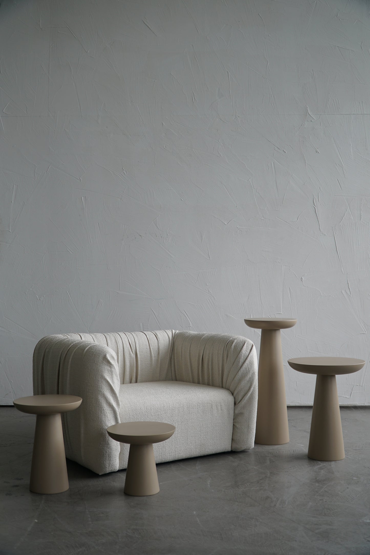 MUSHROOM SIDE TABLE-MINK COLOUR-NO:1
