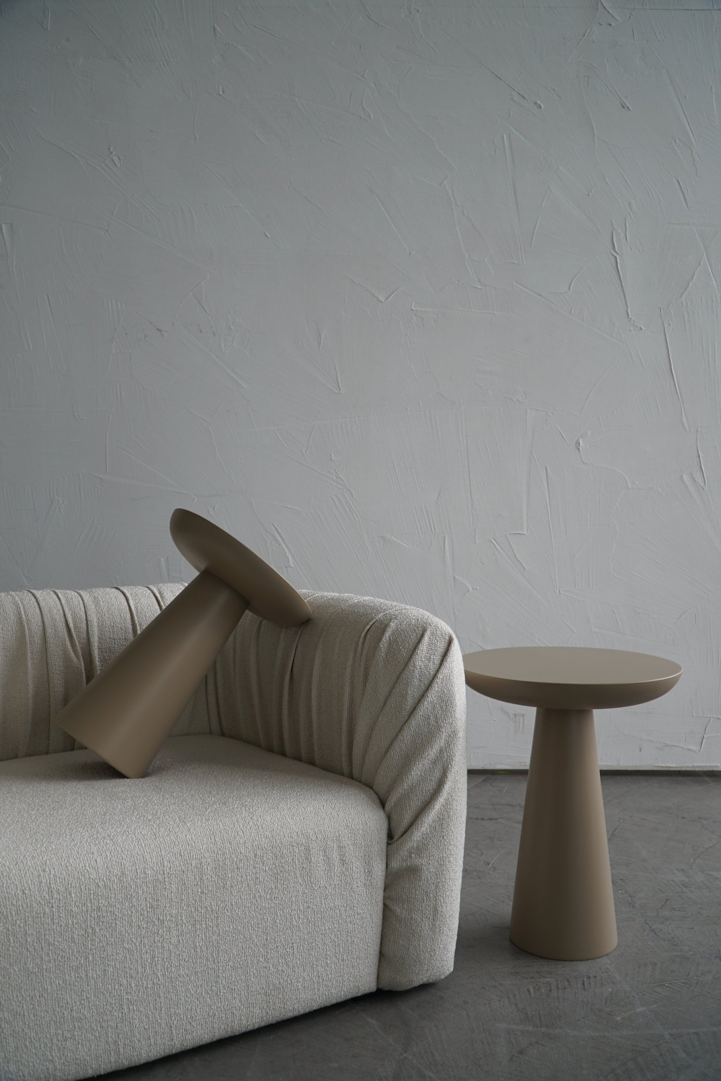 MUSHROOM SIDE TABLE-MINK COLOUR-NO:2