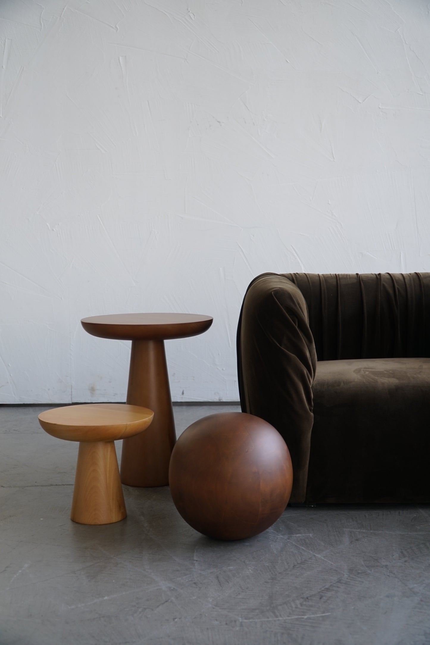 MUSHROOM SIDE TABLE-WALNUT COLOUR-NO:3
