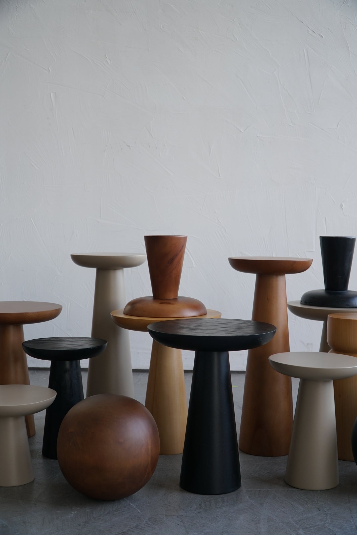 MUSHROOM SIDE TABLE-WALNUT COLOUR-NO:1