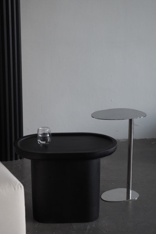 DRINK SATINE FINISHED METAL SIDE TABLE MEDIUM