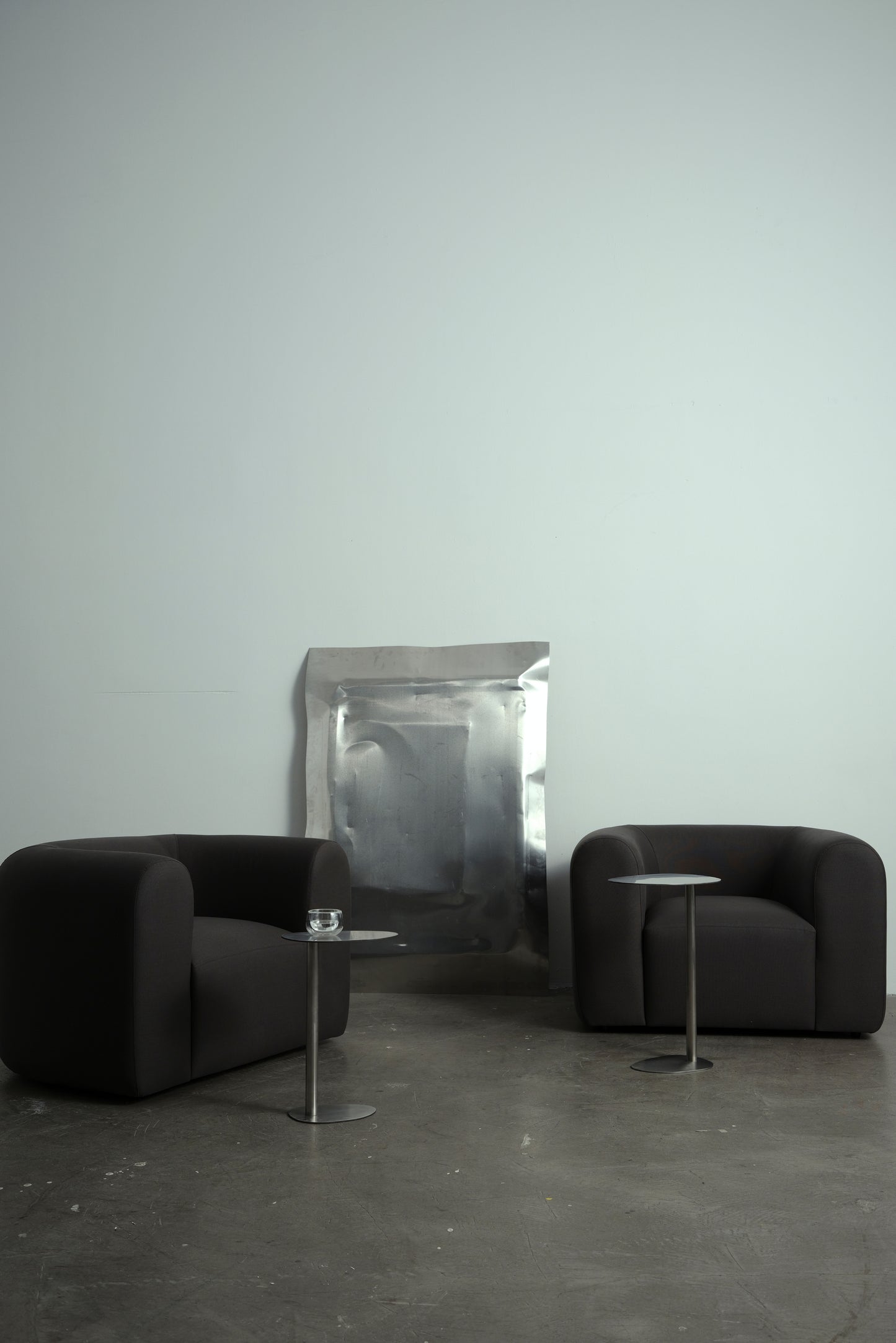 DRINK SATINE FINISHED METAL SIDE TABLE MEDIUM