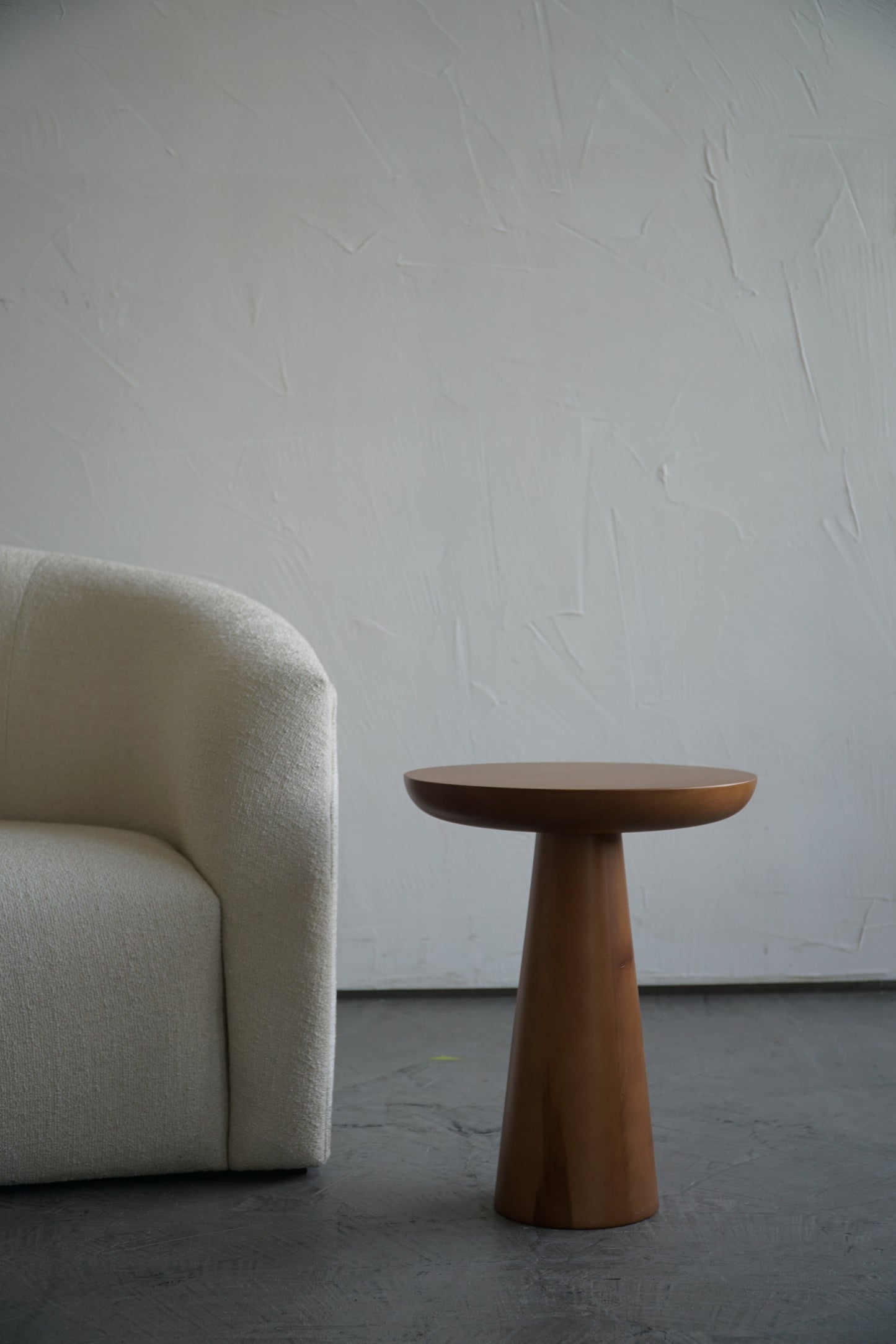 MUSHROOM SIDE TABLE-WALNUT COLOUR-NO:2