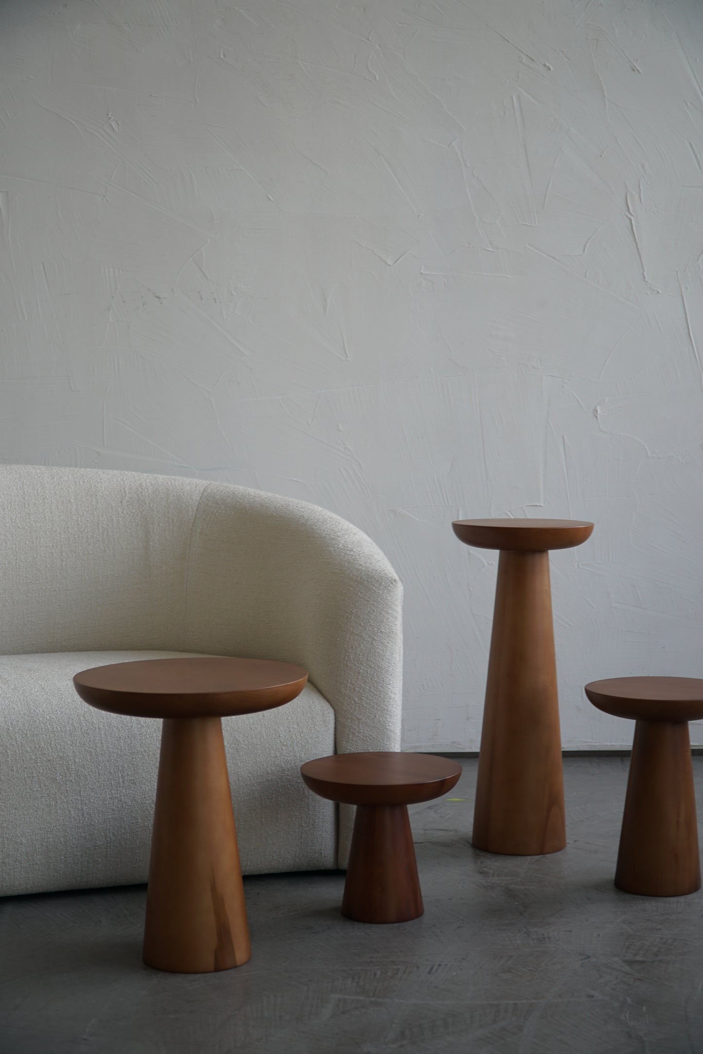 MUSHROOM SIDE TABLE-WALNUT COLOUR-NO:2
