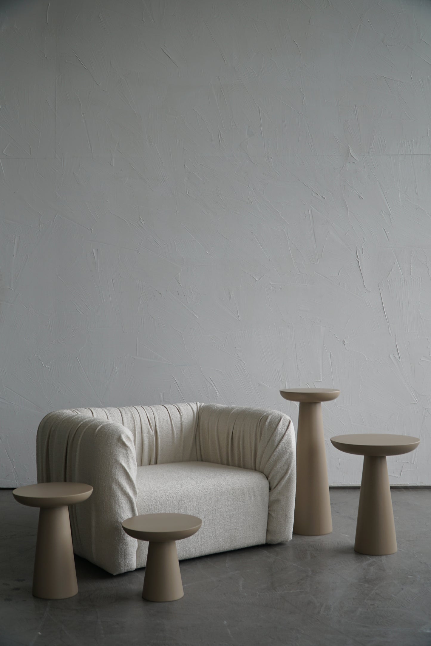MUSHROOM SIDE TABLE-MINK COLOUR-NO:4