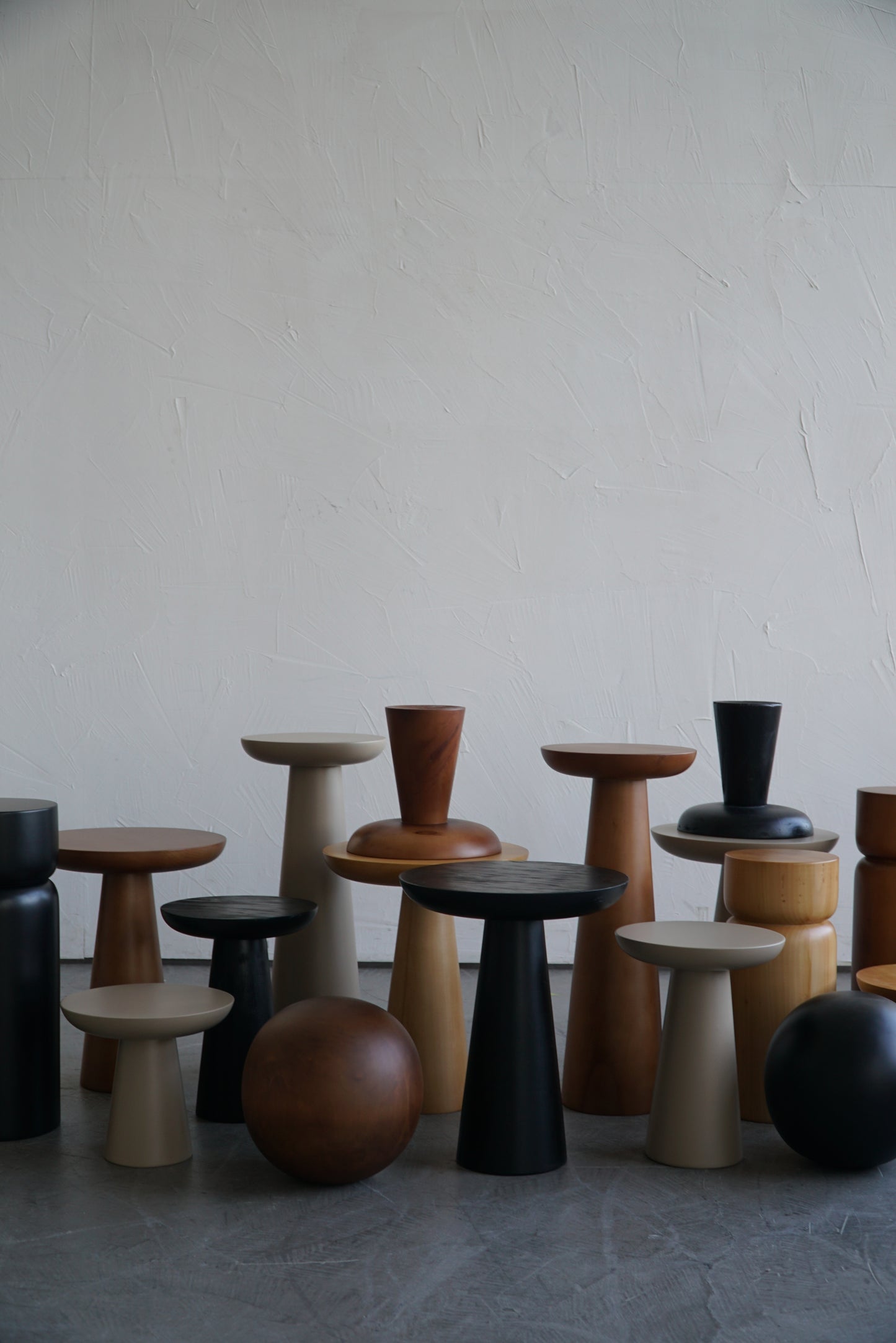 MUSHROOM SIDE TABLE-WALNUT COLOUR-NO:2