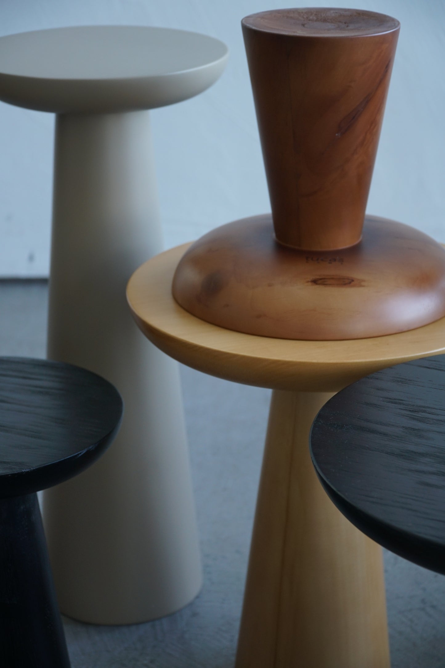 MUSHROOM SIDE TABLE-WALNUT COLOUR-NO:2