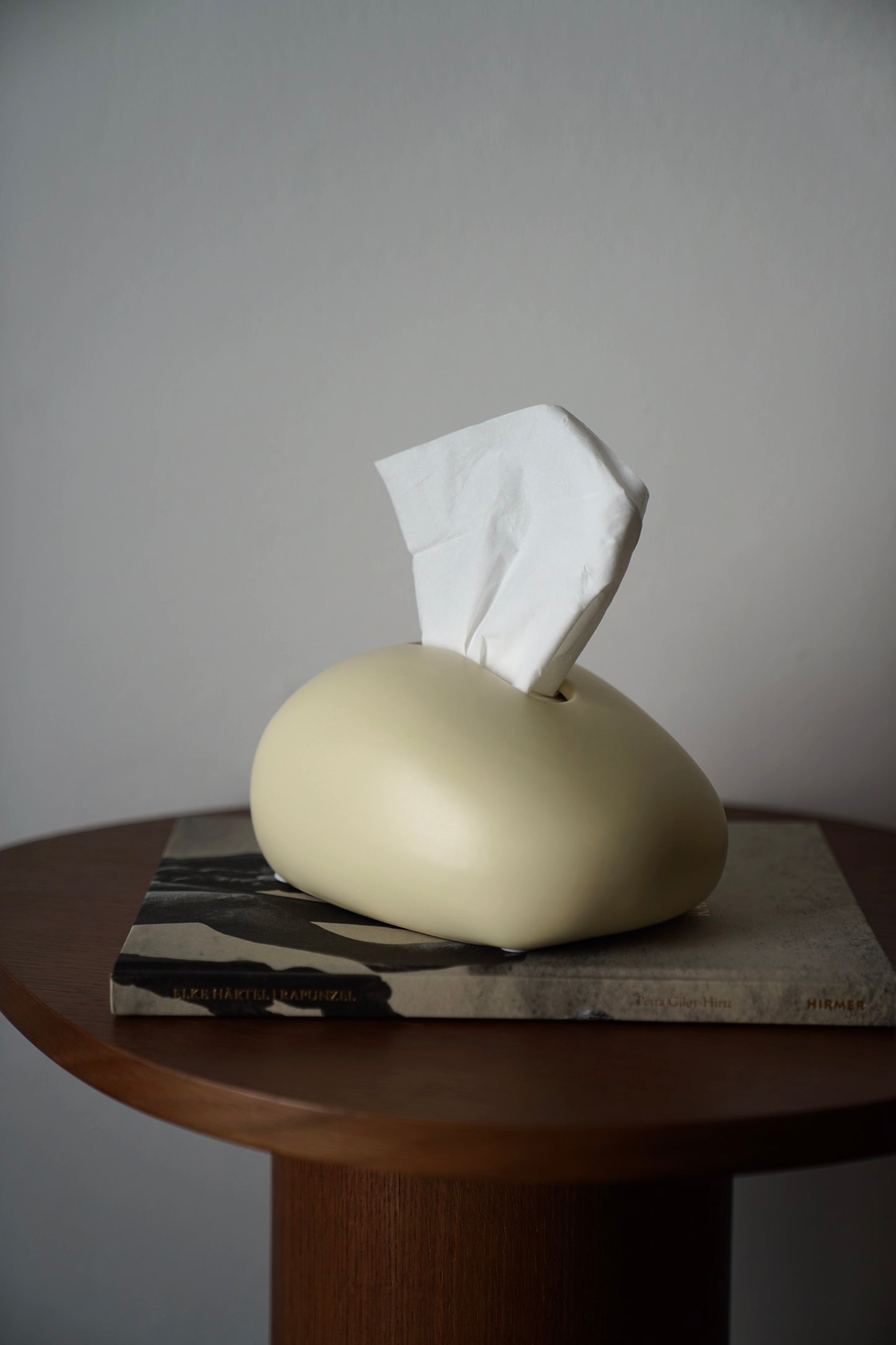 Amorphe Ceramic Decorative Tissue Holder Butter Yellow